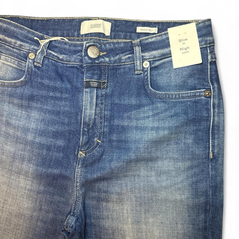 NWT CLOSED ROSE Women's High-Rise Slim Cut Faded Denim Blue Jeans — Size 27 - Picture 6 of 8